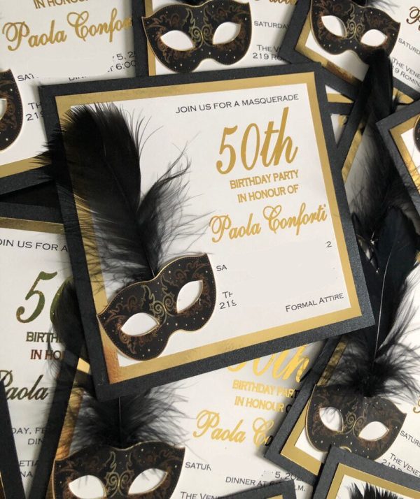 50th Milestone Birthday- Black & Gold