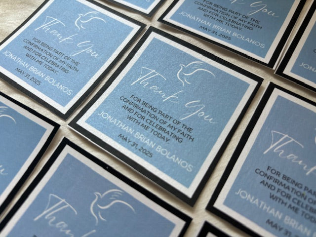 Thank You Tags- Blue and White