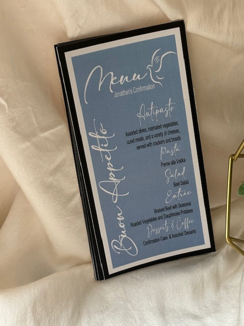 Menu -BLUE & WHITE