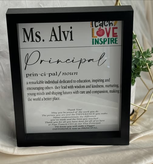 Principal Customized Frame Gift