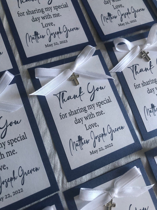 Thank You Tags- Blue and White