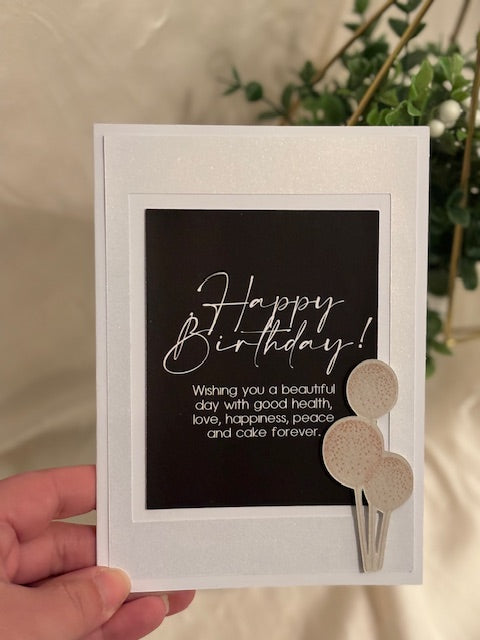 Birthday Card -Black & Gold