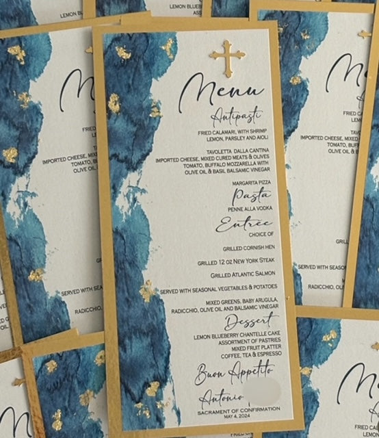 Menu -BLUE & GOLD