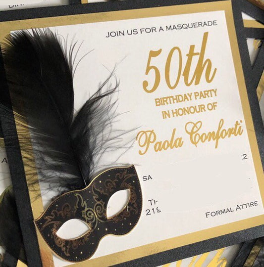 50th Milestone Birthday- Black & Gold