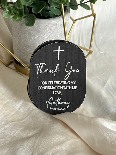 Thank You Tags- Black and White