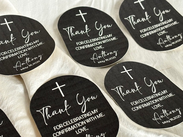 Thank You Tags- Black and White