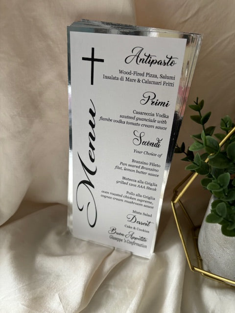 Menu -WHITE & SILVER
