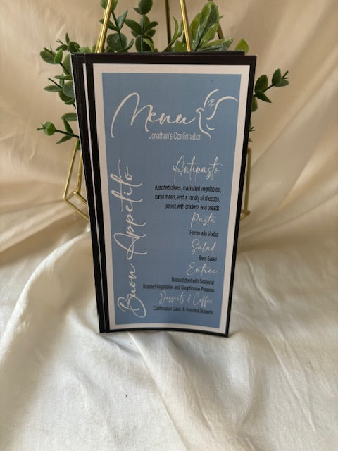 Menu -BLUE & WHITE