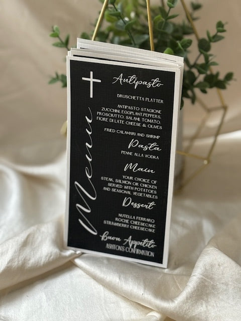 Menu -BLACK & WHITE