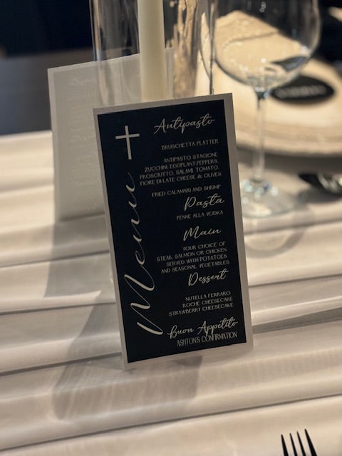 Menu -BLACK & WHITE