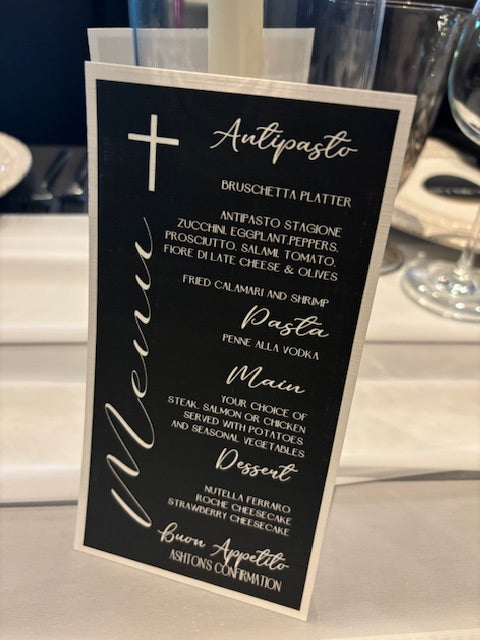 Menu -BLACK & WHITE