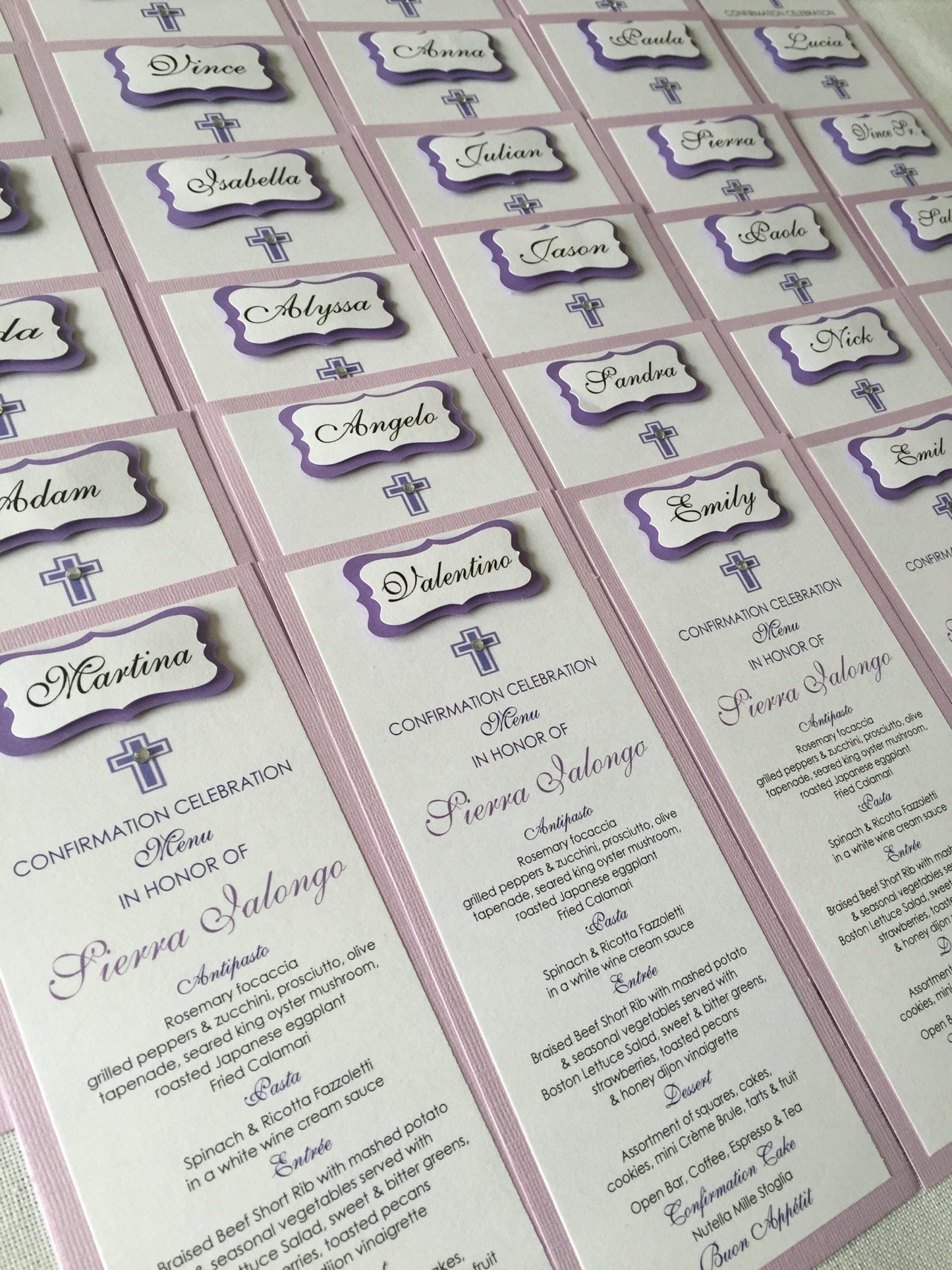 Menu - Dual purpose menu and seating card