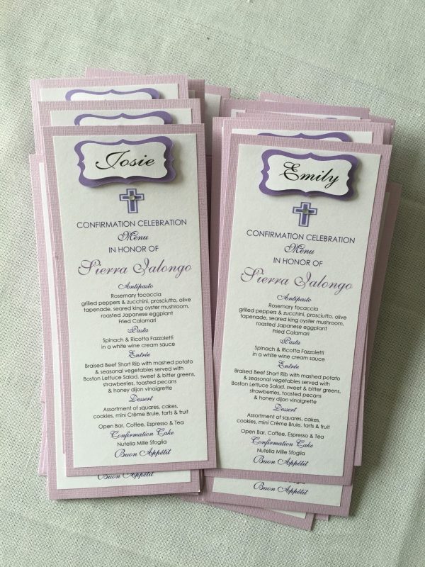 Menu - Dual purpose menu and seating card