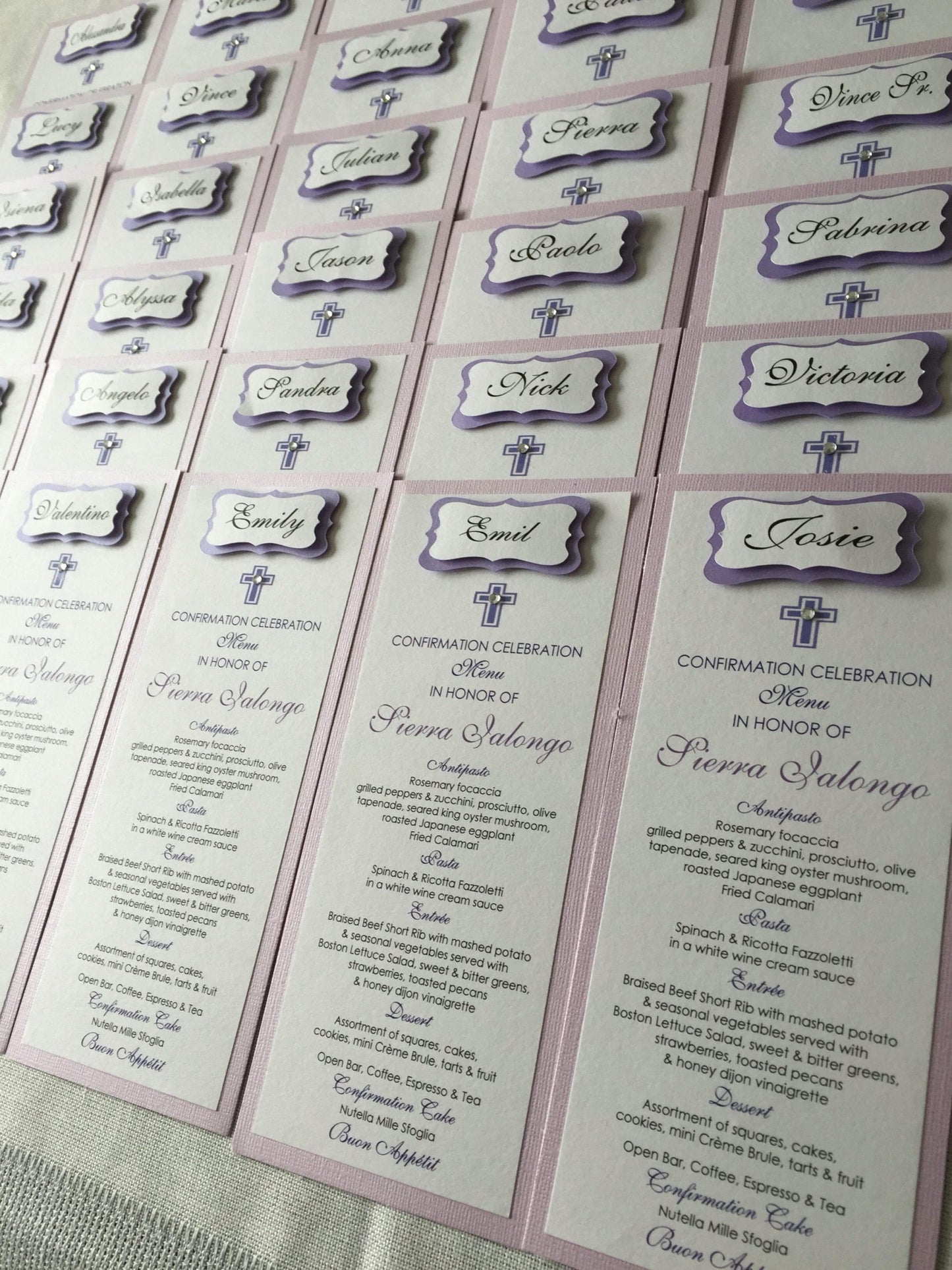 Menu - Dual purpose menu and seating card