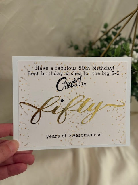 Birthday Card -Milestone 50th Birthday
