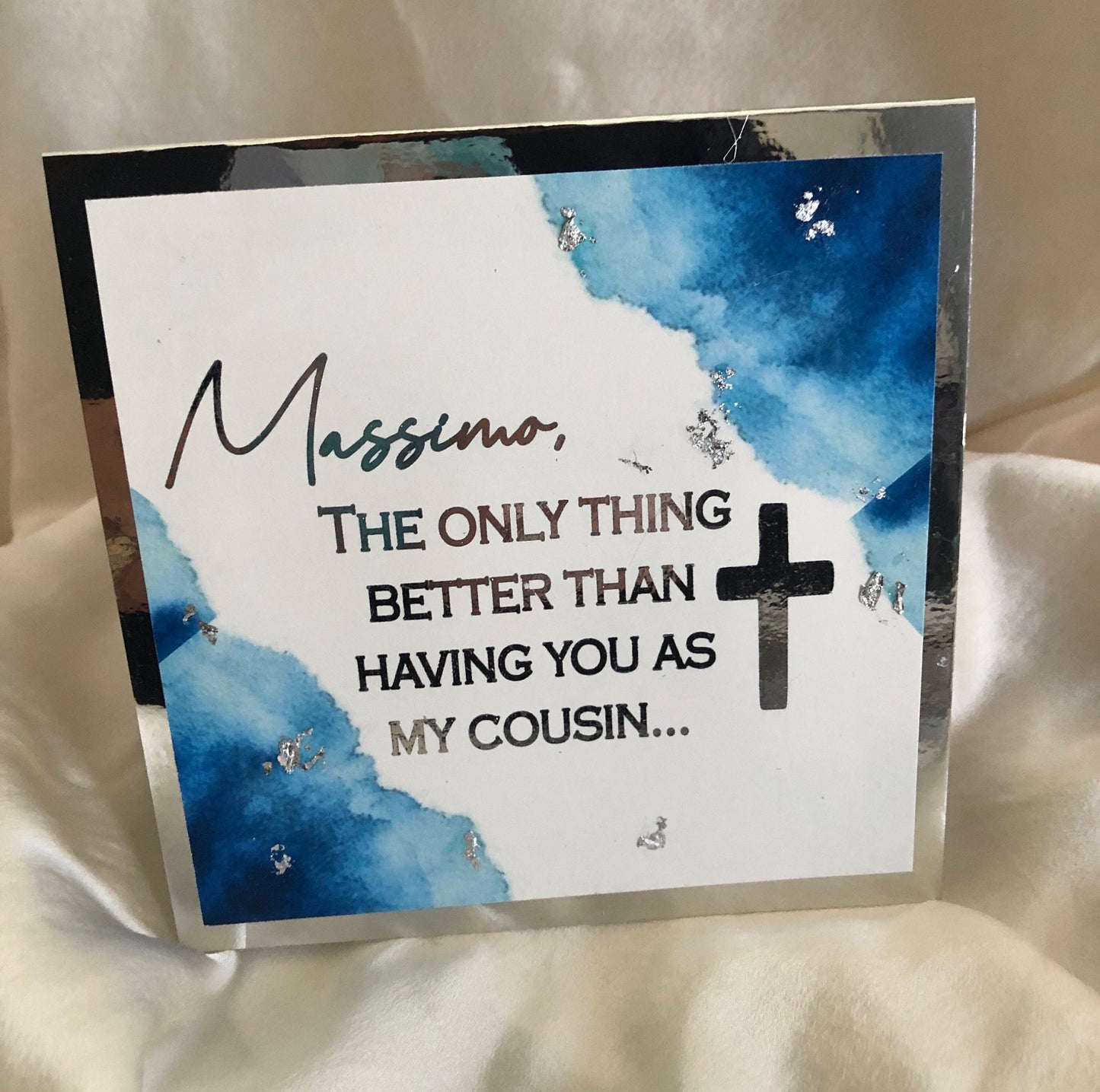 Sacrament Ask Card -Blue and Silver