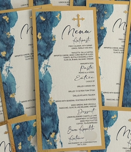 Menu -BLUE & GOLD