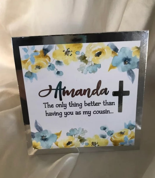 Sacrament Ask Card -Blue and Yellow