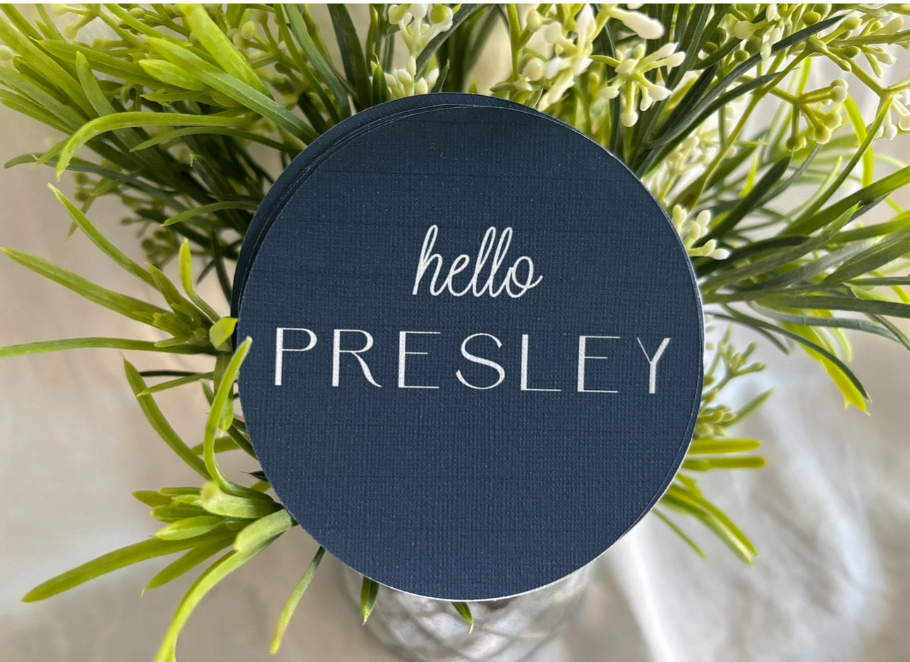 Guest Seating Card- BLUE ROUND