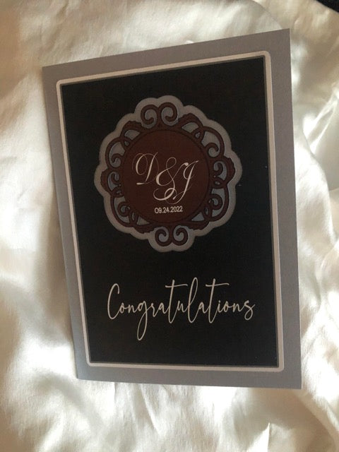 Wedding Card with Personalized Monogram