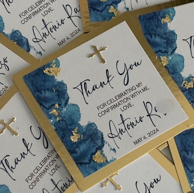 Thank You Tags-BLUE & GOLD